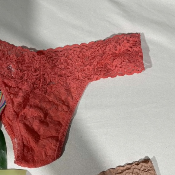 NWT $44 2pc Hanky Panky [ O/S ] Lace Low Rise‎ Thong in Desert Rose & Coral - Picture 10 of 13
